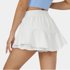 Halara • NWT High Waisted Ruffle Hem 2-in-1 Dance Cotton Skirt